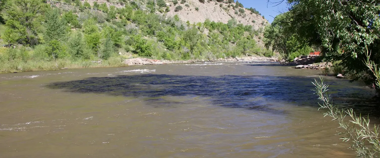 Photo: the Animas River running through Durango in early summer