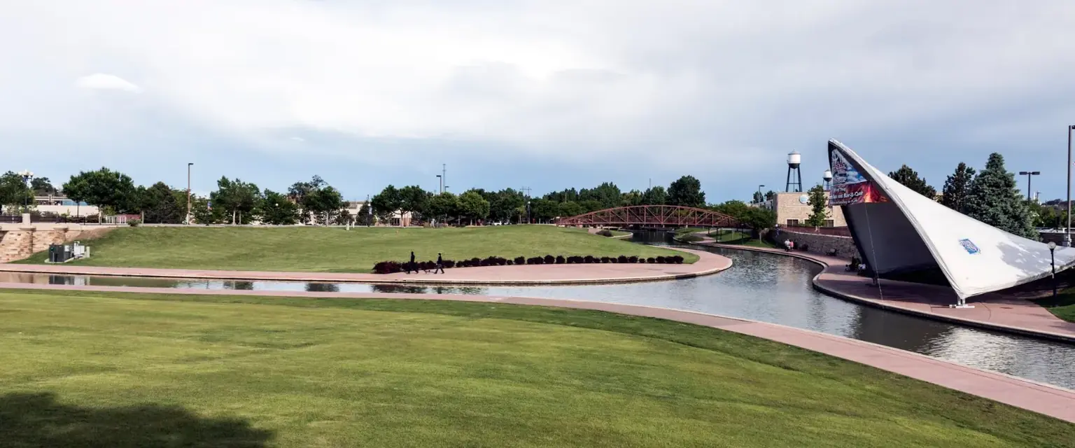 Photo: the Historic Arkansas Riverwalk in downtown Pueblo